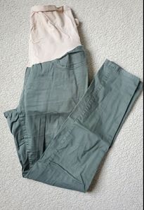 Olive green maternity pants